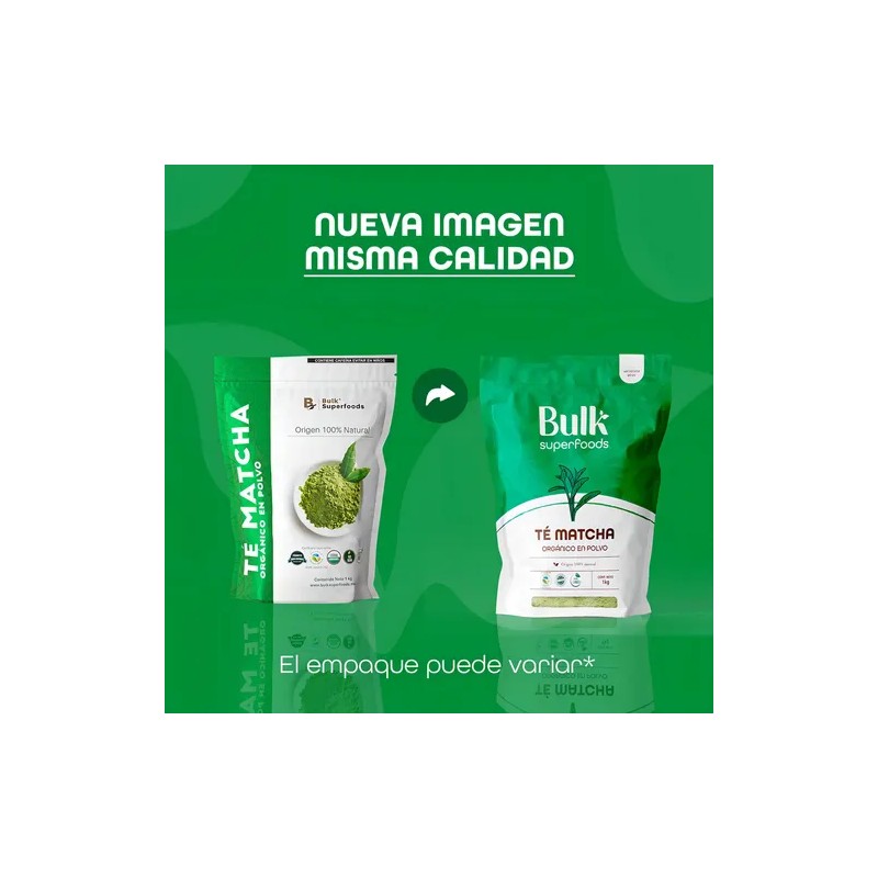 Té Matcha En Polvo Premium Aa 1kg Marca Bulk Superfoods