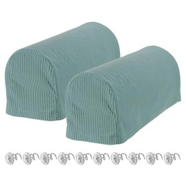 uxcell Stretch Armrest Covers Armchair Anti-Slip for Chairs Sofas Couch Arm Covers Recliner Sofa 1 Set w/Twist Pins(Light Blue)