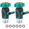 QWORK Garden Hose Shut Off Valve, Leakproof, Set of 2,