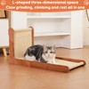 Large Cat Scratching Post for Indoor Cats,26.8'' Solid Wood Frame