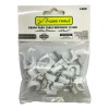 Grapa Para Cable Redondo 12mm Color Blanco 100 Pzs