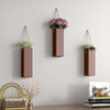 ciwuchan Wall Mount Wood Vase for Living Room,Modern Wood Planter