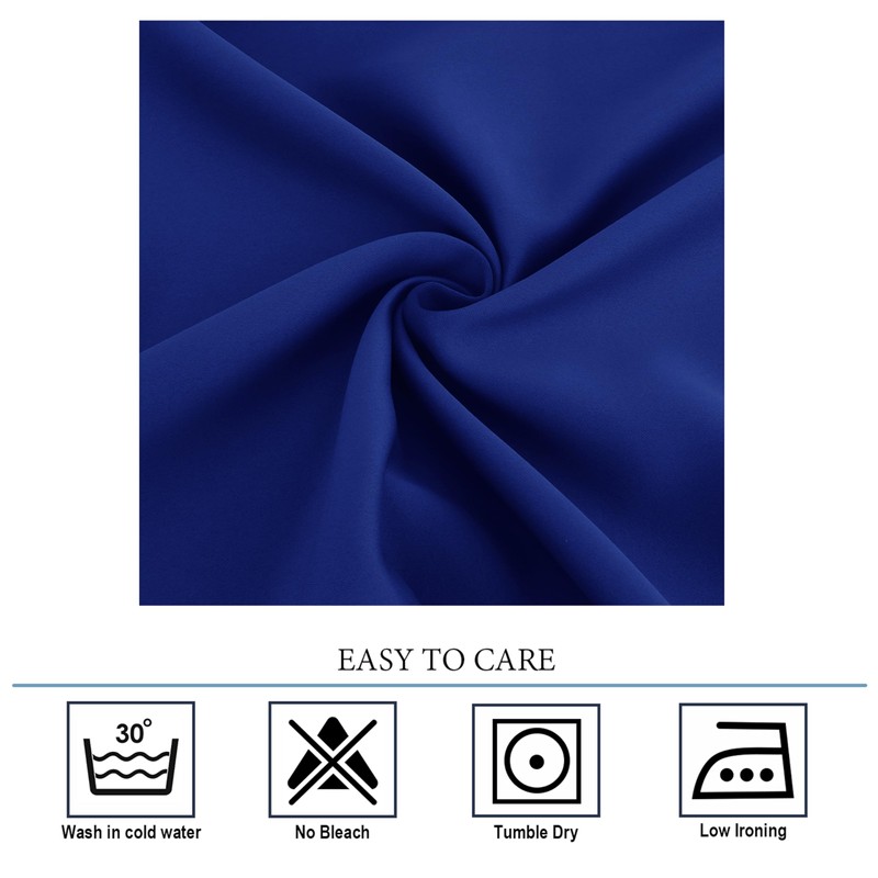Diraysid Royal Blue Blackout Curtains for Bedroom and Living Room