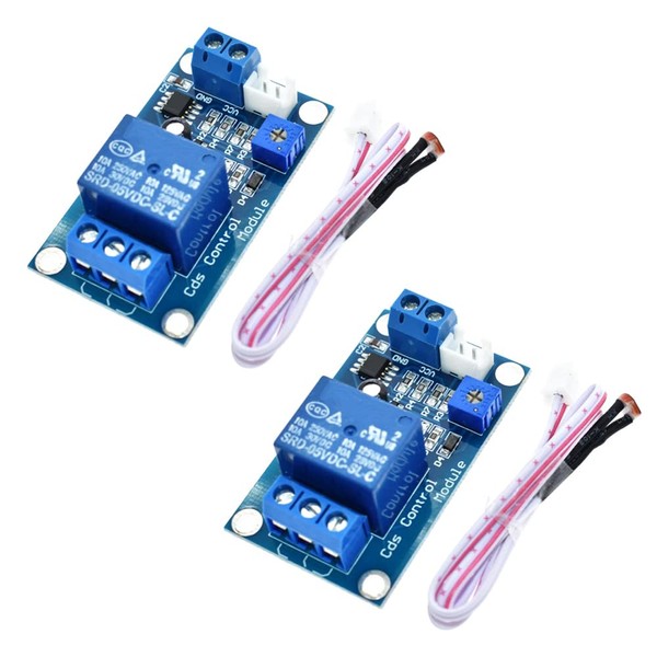 Treedix 2pcs Light Control Relay Module 24V Light Detection Dimming