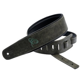 Ortega Guitars OSAR-4 Real Leather Guitar Strap Length Adjustable for Acoustic Guitar / Bass Electric Guitar / Electric Bass Artist Series Dark / Olive Tree