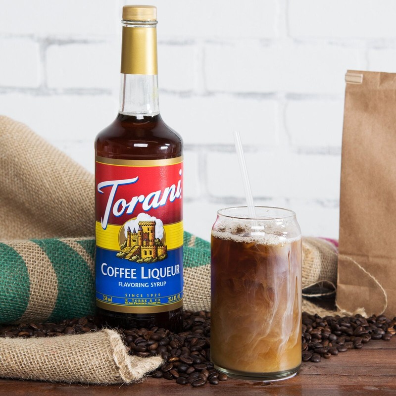 FixtureDisplays Torani Coffee Liqueur Flavoring Syrup 750 mL Glass Bottle