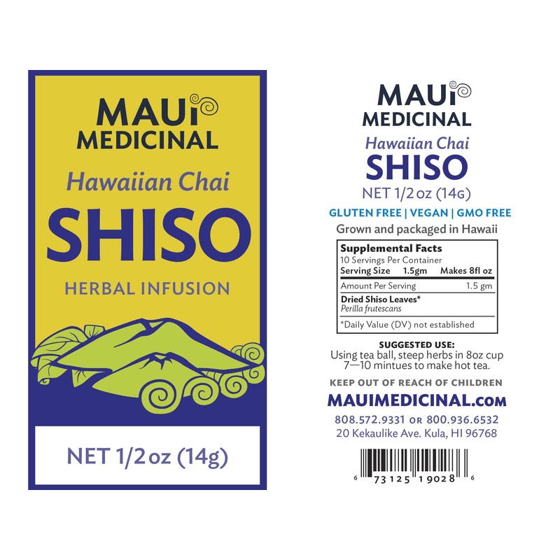 Shiso Leaf Tea - " Mauifarmacy Grown Perilla "- USA