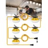 HYPERLITE 50FT Construction String Lights: 5 Bulbs with Climbing Hooks