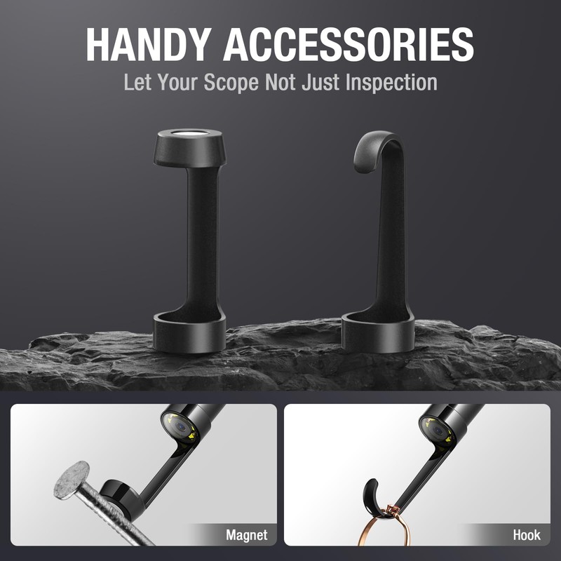 Teslong Dual Lens Endoscope Inspection Camera, 4.3 Inch Screen Inspection