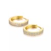 ZARD CZ Huggie Hoop Earrings in 14K Vermeil
