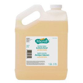MICRELL Antibacterial Lotion Soap, Lemon Citrus Fragrance, 1 Gallon Pour Bottle (Pack of 4) - 9755-04