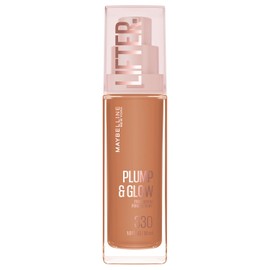Maybelline Lifter Plump & Glow Foundation, Liquid Foundation with 2% Niacinamide + Hyaluronic Acid, Plumping and Brightening Face Makeup, 330, 1 Count
