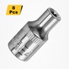 sourcing map 8pcs E-Torx Socket 1/4" Drive E4 External Torx