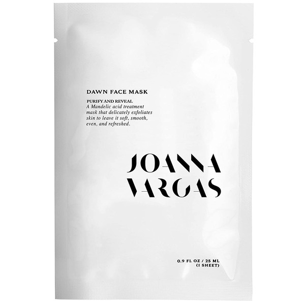 The Joanna Vargas Dawn Sheet Mask Is A Mandelic Acid Treatment That Will Delicately Exfoliate Your Complexion Leaving It Soft, Even Skin Tone and Refreshed.