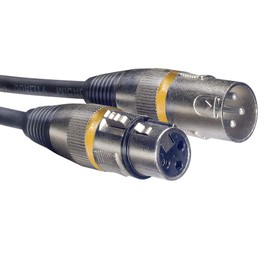 Stagg Cable de micrófono, negro, 3 m (SMC3 YW)