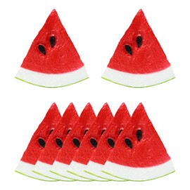 Honbay 8PCS Fake Watermelon Slices Plastic Artificial Watermelon Blocks Fruit Model Ornament for Home Party Tabletop Decoration and Photography Prop