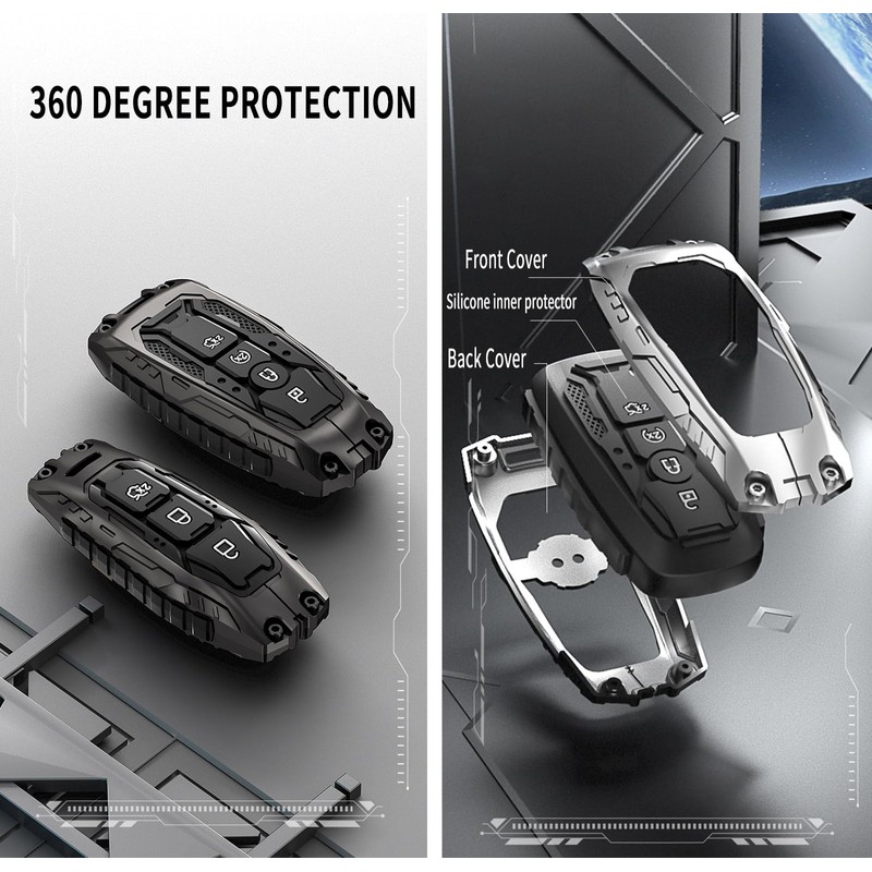 Savzokiw Heavy Metal Key Fob Cover Case Protector for Ford,
