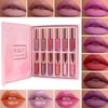 12-Colour Liquid Lipstick Set, Velvet Matte Long-Lasting Waterproof Lip Gloss