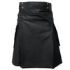 Tartanista Plain Black Heavy Cotton Utility/Wilderness Kilt 30