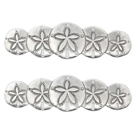 Costello Coastal - Sand Dollar Drawer Pulls (Horizontal 2-Pack) | Artist Pewter Hardware Colllection