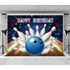 InMemory Bowling Happy Birthday Backdrop Let's Strike Up Bowling Sport
