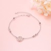 Ladytree S925 Sterling Silver Sigil of Lilith Infinity Anklet Bracelets