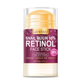 BSMKCL Retinol Face Stick, Snail Mucin Face Moisturizer with Retinol Day & Night Lifting & Firming Anti Wrinkle Facial Moisturizer Balm Stick Nourishing Anti Aging Repair Cream for All Skin Types