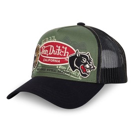 Von Dutch - Adjustable Hat for Men and Women in Truck Design, Black/Khaki/Red, One Size, Black / Khaki / Red, Unit size