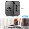 Travel Plug Adapter Worldwide 25 W, Travel Adapter with 2