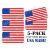 Unbranded 5x American Flag Hard Hat Decals \ Helmet Stickers \ Labels Old Glory USA Flags