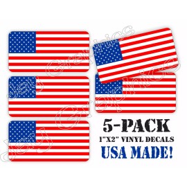 Unbranded 5x American Flag Hard Hat Decals \ Helmet Stickers \ Labels Old Glory USA Flags