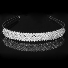 FOMIYES Diademas Brillantes Cristal Joyería De Moda Para Adultos Bandas Para El Cabello Para Mujeres Pelo De Novia Deslumbrante Fantasía Brillante De Las Mujeres Peine Diadema Ancha