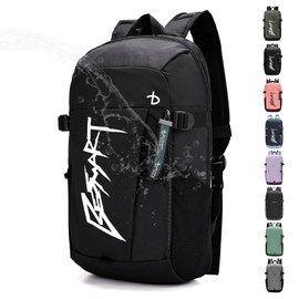 BE SMART Waterproof Work Backpack for Man, Lightweight Business Laptop Backpack Fits 13.5/15.6 Inch Computer, Durable Casual Daypack College Bag for Travel/Sport Gym/Fitness/Hiking/Outdoor,Black