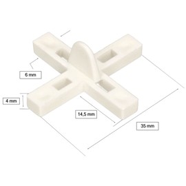 KOTARBAU® Tile Spacers 6 mm for Laying Tiles Set of 400