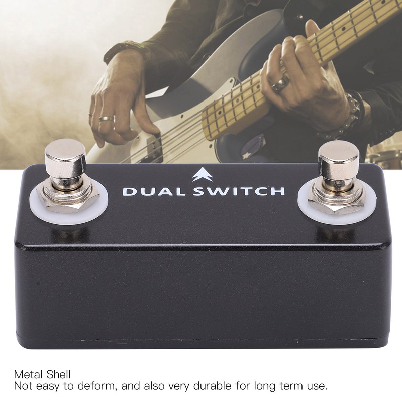 Guitar Foot Switch Pedal Dual Footswitch Tap Momentary Lock Free
