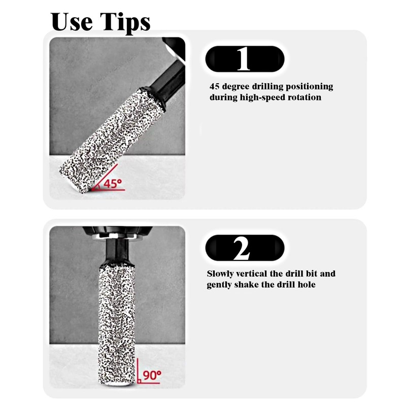 Diamond Drill Bits 10-Pack 10MM Dry Diamond Core Drill Bit