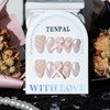 TENPAL French Tip Press On Nails Short Almond Nude Pink