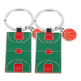 WHAMVOX 2pcs Basketball Keychain Lightweight and Portable Sports Ball Keychains for Basketball Enthusiasts Durable Accessory for Cherishing Game Memories for Bags and Wallets