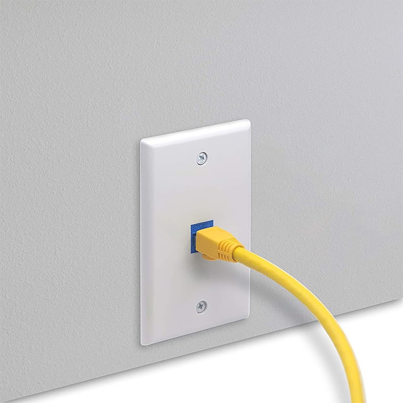 Ethernet Wall Plate Cat6 2 Port Keystone Jack Wall Plate