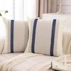 Tosleo Set of 2 Navy Blue Boho Decorative Pillow Covers