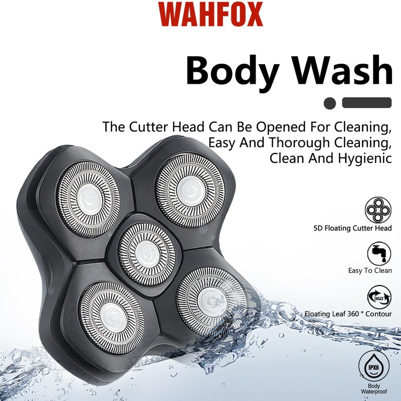 WAHFOX Magnetic 5 Heads Shaver Replacement Heads Compatible with Bird