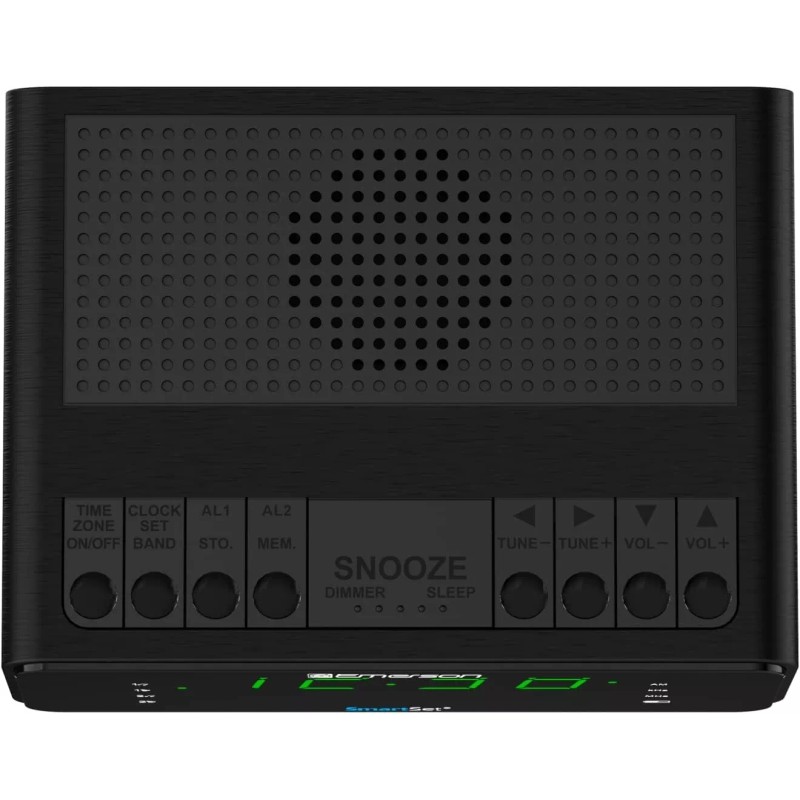 Emerson SmartSet Alarm Clock Radio with AM/FM Radio, Dimmer, Sleep