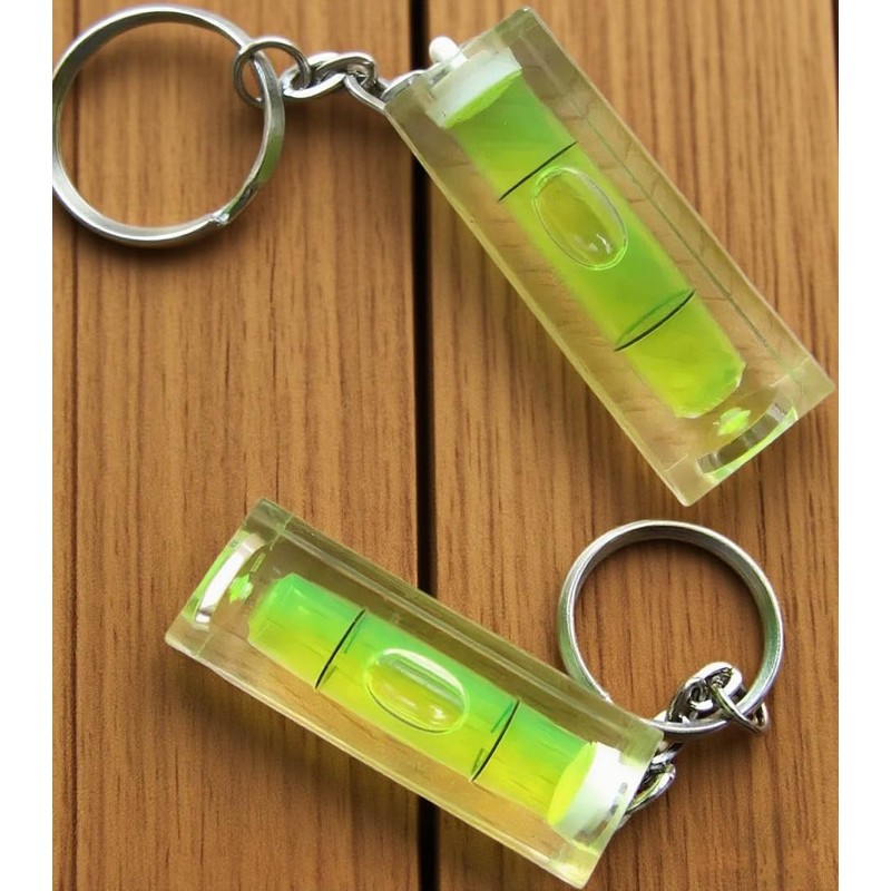 2Pcs Keychain Bubble Spirit Levels - Mini Square Bubble Levels
