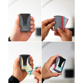 Lederhand iStrong Card Holder, gray, Minimalist