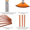 9Pcs Painting Brush Set Nylon Wool Fan shaped Watercolor Acrylic