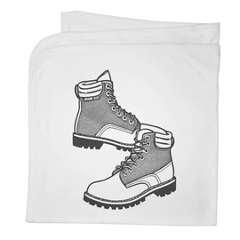 Azeeda 'Hiking Boots' Cotton Baby Blanket/Shawl (BY00032961)
