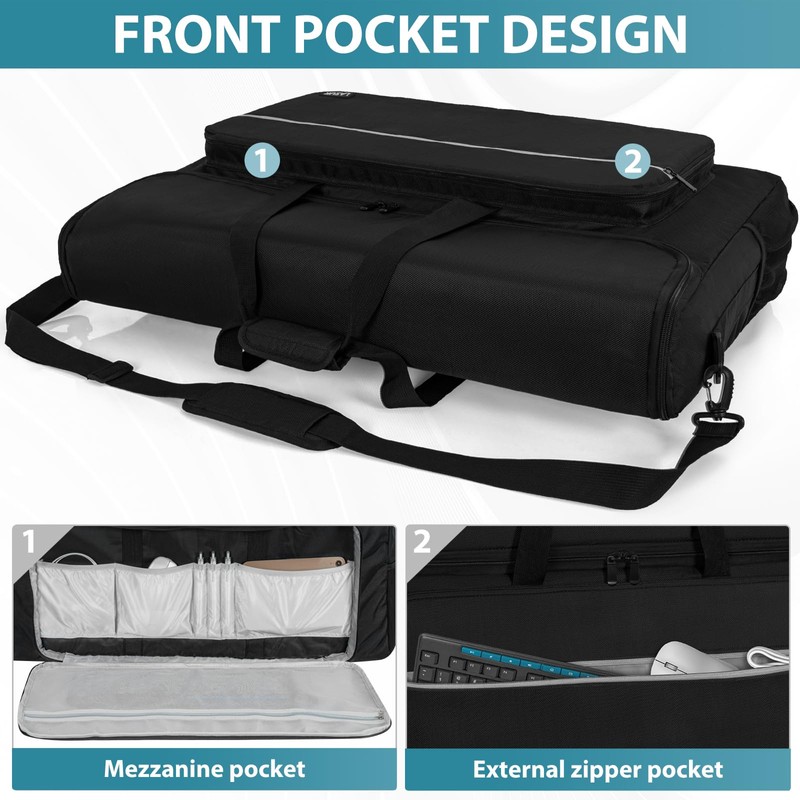 LASUK 27-32" Monitor Transport Carrying Case(up to 2), Going Out