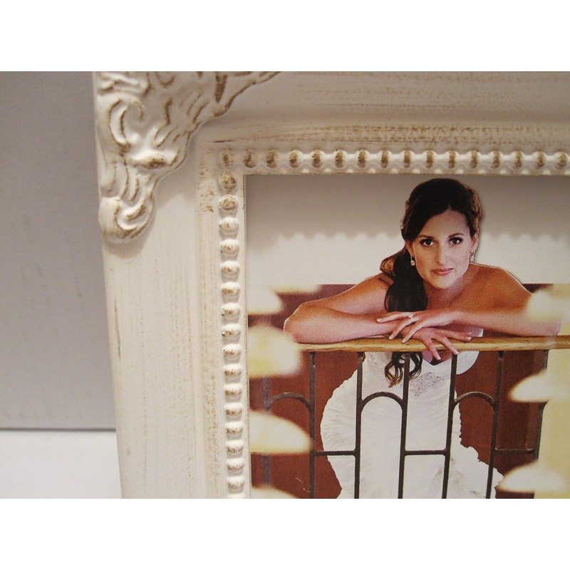 White Leaf 2.5"X 2.5" Mini Frame with Corner Accents