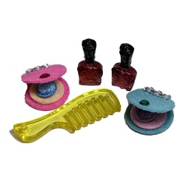 Unbranded 18 Inch Doll Make-Up Nail Polish Comb Pretend Accessories for American Girl 7 pc - Warm Autumn