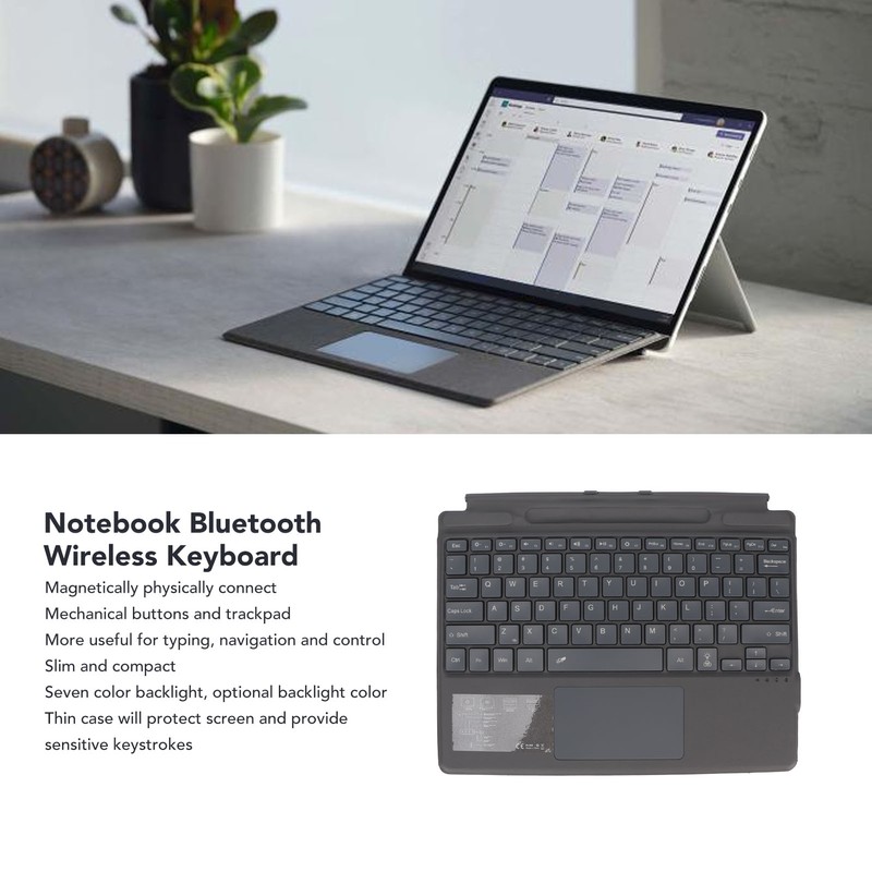 Notebook Bluetooth Wireless Keyboard Ultra Slim Portable with Touchpad Colorful